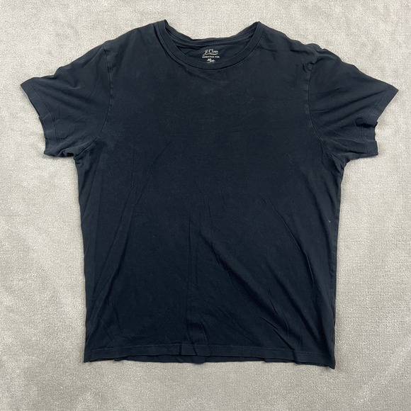 J. Crew Essential Tee Large Black Cotton Minimalist Short Sleeve Crewneck Shirt — photo 2